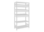 Regalwerk BERT-Regalmodul 2 Grundfeld HxBxT 2000x1005x500 mm Stecksystem Rahmen RAL 7035 (B3-80303-50)