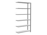 Schulte Anbauregal Büro-Steckregal MULTIplus85 2000 x 1000 x 300 mm 6 Fachböden Kreuzstrebe verzinkt mit Anschlagleiste ; Schulte Lagertechnik (17710)