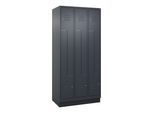 C+P Z-Spind, Classic PLUS, Sockel, 6 Fächer, 1950x900x500mm, 7016/7016 Verschluss Zylinderschloss ; C + P Möbelsysteme (080023-306|S10027)