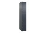 C+P Schließfachschrank Classic PLUS, 1 Abteil, 1850x300x500mm, 7016/7016 Innenhöhe Gefach oben (oberes 365 mm Front RAL 7016 Anthrazitgrau ; C + P Möb (080000-105|S10010)