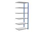 Schulte Anbauregal Steckregal MULTIplus250 2500 x 1000 x 600 mm 6 Fachböden Kreuzstrebe RAL 5010 enzianblau/verzinkt ; Schulte Lagertechnik (12966-B)