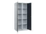 C+P Wäsche-Spind Classic PLUS, 2 Abteile, 1850x800x500mm, 7035/7016 Verschluss Zylinderschloss Trennwand mittig ; C + P Möbelsysteme (080002-22B|S10020)