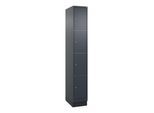 C+P Schließfachschrank Classic PLUS, Sockel, 1 Abteil, 1950x300x500mm, 7016/7016 Innenhöhe Gefach oben (oberes 453 mm Front RAL 7016 Anthrazitgrau ; C (080020-104|S10015)