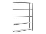 Schulte Anbauregal Büro-Steckregal MULTIplus85 1800 x 1300 x 300 mm 5 Fachböden Kreuzstrebe verzinkt mit Anschlagleiste ; Schulte Lagertechnik (17705)