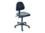 STIER Arbeitsstuhl mit Rollen ohne Armlehnen Sitzhöhe 460-650mm PU Schwarz (904899)