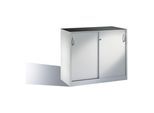 C+P Werkzeug-Beistellschrank mit Schiebetüren, innen 1 Boden, H1000xB1200xT500mm Front Lichtgrau Korpus Lichtgrau ; C + P Möbelsysteme (2056-09|S10072)