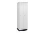 C+P Wäsche-Spind Classic PLUS, Sockel, 2 Abteile, 1950x600x500mm, 9016/9016 Verschluss Zylinderschloss ; C + P Möbelsysteme (080020-20B|S10029)