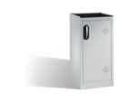 C+P Umwelt-Beistellschrank mit Drehtür, 2 Polyethylen-Wannen, H1020xB500xT500mm Front Lichtgrau Korpus Lichtgrau ; C + P Möbelsysteme (8721-316|S10036)
