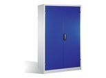 C+P Schwerlast-Werkzeugschrank mit Drehtüren, innen 4 Böden, H1950xB1200xT600mm Front Enzianblau Korpus Lichtgrau ; C + P Möbelsysteme (8932-052|S10294)