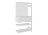 Regalwerk BERT-Regalmodul 3 Anbaufeld HxBxT 2000x1005x500 mm Stecksystem Rahmen RAL 7035 (B3-80306-50)