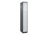 C+P Schließfachschrank Classic PLUS, 1 Abteil, 1850x300x500mm, 7016/7035 Innenhöhe Gefach oben (oberes 599 mm Front RAL 7035 Lichtgrau ; C + P Möbelsy (080000-103|S10011)