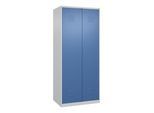 C+P Wäsche-/Garderobenspind Classic PLUS, 2 Abteile, 1850x800x500mm, 7035/5023 Verschluss Zylinderschloss Front RAL 5023 Fernblau ; C + P Möbelsysteme (080600-22|S10018)