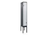 C+P Z-Spind Classic PLUS, Gestell, 2 Fächer, 2120x300x500mm, 7016/7035 Verschluss Sicherheits-Drehriegel ; C + P Möbelsysteme (0800337-102|S10013)