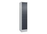 C+P Schließfachschrank Classic PLUS, Sockel, 1 Abteil, 1950x400x500mm, 7035/7016 Innenhöhe Gefach oben (oberes 365 mm Front RAL 7016 Anthrazitgrau ; C (080020-125|S10008)