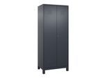 C+P Wäsche-/Kombispind Classic PLUS, Füße, 2 Abteile, 1950x800x500mm, 7016/7016 Verschluss Zylinderschloss Front RAL 7016 Anthrazitgrau ; C + P Möbels (080610-22|S10027)