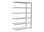 Schulte Anbauregal Büro-Steckregal MULTplus150 2000 x 1300 x 600 mm 6 Fachböden Längenriegel verzinkt mit Mittelanschlag ; Schulte Lagertechnik (17747)