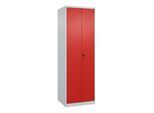 C+P Wäsche-/Garderobenspind Classic PLUS, 2 Abteile, 1850x600x500mm, 7035/3020 Verschluss Sicherheits-Drehriegel Front RAL 3020 Verkehrsrot ; C + P Mö (080600-20|S10002)