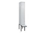 C+P Z-Spind Classic PLUS, Bank, 2 Fächer, 2120x300x815mm, 7035/7035 Verschluss Zylinderschloss Sitzbanktyp auskragend Material Sitzfläche Kunststoff ; (0800437-102|S10054)