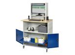 Rau Computer-Tisch 1022 mit Monitorgehäuse T300mm, B1100xT790xH1890mm, mobil (07-1022M3F.11)