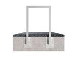 Schake Anlehnbügel aus Vierkantrohr 60x60mm, Breite: 1000mm Gesamthöhe:1200 mm, ohne Querholm feuerverzinkt (454_100)
