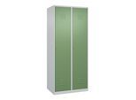 C+P Wäsche-Spind Classic PLUS, 2 Abteile, 1850x800x500mm, 7035/6011 Verschluss Zylinderschloss ; C + P Möbelsysteme (080000-22B|S10019)