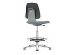 bimos Arbeitsstuhl Labsit mit Gleiter Sitzhöhe 520-770 mm Stoff Sitzschale anthrazit (9121-5800-3285-525)