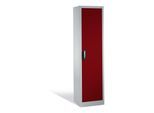 C+P Werkzeugschrank mit Drehtür, innen 4 Böden, H1950xB500xT400mm Front Rubinrot Korpus Lichtgrau ; C + P Möbelsysteme (8900-00|S10173)