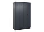 C+P Schwarz-Weiß-Spind Classic PLUS, Sockel, 4 Abteile, 1950x1200x500mm, 7016/70 Front RAL 7016 Anthrazitgrau Verschluss Sicherheits-Drehriegel ; C + (080022-40|S10012)