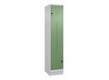 C+P Z-Spind, Classic PLUS, Sockel, 2 Fächer, 1950x400x500mm, 7035/6011 Verschluss Sicherheits-Drehriegel ; C + P Möbelsysteme (080023-122|S10006)