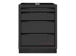 Kraftwerk Mobilio Schubladenschrank 4 Schubladen (3964-04-BLK)