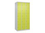 C+P Schließfachschrank Classic PLUS, 3 Abteile, 1850x900x500mm, 7035/0024 Innenhöhe Gefach oben (oberes 365 mm Front 1108060 RDS Viridingrün ; C + P M (080000-305|S10009)