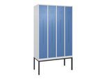 C+P Z-Spind Classic PLUS, Gestell, 8 Fächer, 2120x1200x500mm, 7035/5023 Verschluss Zylinderschloss ; C + P Möbelsysteme (0800337-408|S10020)