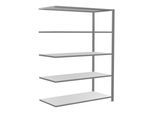 Schulte Anbauregal Büro-Steckregal MULTplus150 1800 x 1300 x 600 mm 5 Fachböden Längenriegel verzinkt mit Mittelanschlag ; Schulte Lagertechnik (17741)