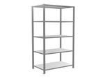 Schulte Grundregal Büro-Steckregal MULTplus150 1800 x 1000 x 600 mm 5 Fachböden Längenriegel verzinkt mit Mittelanschlag ; Schulte Lagertechnik (17737)