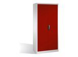C+P Werkzeugschrank mit Drehtüren, innen 4 Böden, H1950xB930xT400mm Front Rubinrot Korpus Lichtgrau ; C + P Möbelsysteme (8920-00|S10893)