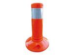 Schake Flexipfosten rot, selbstaufrichtend, Ø 80mm, Höhe: 300mm + 1 weiß refl. Streifen, inkl Befestigungsmaterial (412215)