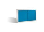 C+P Akten-Sideboard Acurado mit Schiebetüren, 2 x 2 Ordnerhöhen, H1000xB1600xT500mm Front Lichtblau Korpus Lichtgrau ; C + P Möbelsysteme (2156-00|S10062)