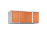 C+P Aufsatzschrank, 7035/2004 500x1200x500mm Verschluss Zylinderschloss 4 Abteile ; C + P Möbelsysteme (080090-40|S10031)