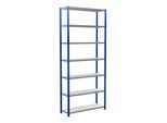 Schulte Grundregal Steckregal MULTIplus250 3000 x 1300 x 400 mm 7 Fachböden Kreuzstrebe RAL 5010 enzianblau/verzinkt ; Schulte Lagertechnik (12942-130-B)