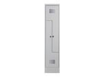STIER Z-Garderobenspind Premium mit Sockel 2 Abteile Drehriegel lichtgrau (906490)