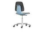 bimos Arbeitsstuhl Labsit mit Rollen Sitzhöhe 450-650 mm Supertec Sitzschale blau (9123-SP01-3277-521)