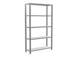 Schulte Grundregal Büro-Steckregal MULTIplus85 1800 x 1000 x 300 mm 5 Fachböden Kreuzstrebe verzinkt mit Anschlagleiste ; Schulte Lagertechnik (17701)
