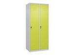 C+P Spind Classic PLUS, 2 Abteile, 1850x800x500mm, 7035/0024 Verschluss Sicherheits-Drehriegel 4 Garderobenhaken Trennwand mittig ; C + P Möbelsysteme (080000-22F|S10015)