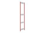 Bito Fachbodenregal-Stützrahmen-Set PA-Niet H2000xT524 mm, unmontiert feuerrot (C1200-0033)