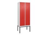 C+P Z-Spind Classic PLUS, Gestell, 4 Fächer, 2120x800x500mm, 7035/3020 Verschluss Zylinderschloss ; C + P Möbelsysteme (0800337-224|S10017)