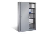 C+P Aktenschrank Asisto mit Schiebetüren, 5 Ordnerhöhen, H1980xB1200xT435mm Weißaluminium ; C + P Möbelsysteme (142001-000|S10004)