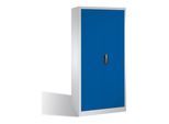 C+P Werkzeugschrank mit Drehtüren, innen 4 Böden, H1950xB930xT400mm Front Enzianblau Korpus Lichtgrau ; C + P Möbelsysteme (8920-00|S10890)