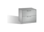 C+P Hängeregistraturschrank Asisto für Hängehefter DIN A4, 2 Schubladen, zweibahnig Weißaluminium ; C + P Möbelsysteme (146273-212|S10050)