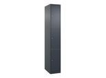 C+P Schließfachschrank Classic PLUS, 1 Abteil, 1850x300x500mm, 7016/7016 Innenhöhe Gefach oben (oberes 599 mm Front RAL 7016 Anthrazitgrau ; C + P Möb (080000-103|S10010)