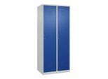 C+P Wäsche-Spind Classic PLUS, 2 Abteile, 1850x800x500mm, 7035/5010 Verschluss Zylinderschloss ; C + P Möbelsysteme (080000-22B|S10016)